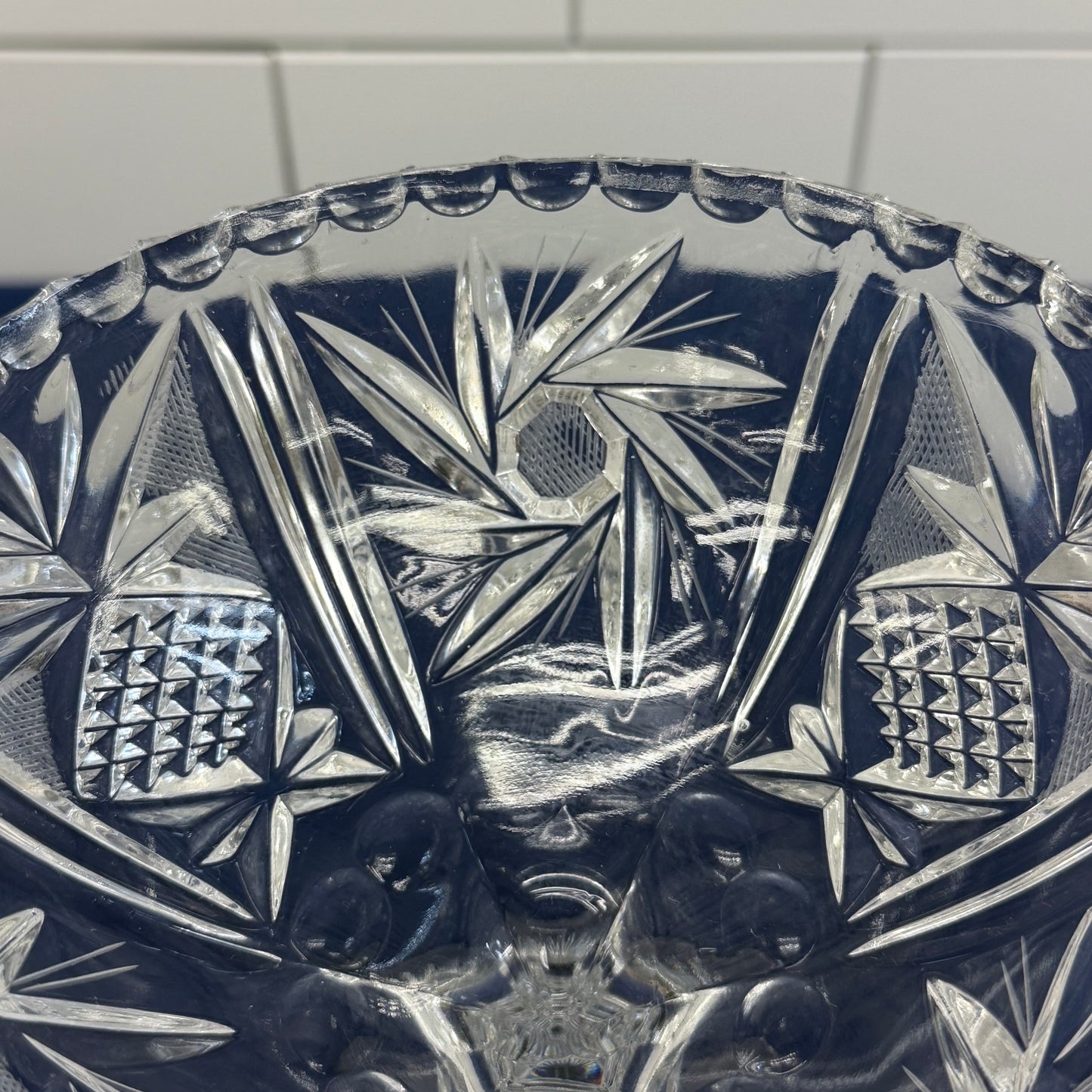 Cut Crystal Pedestal Compote