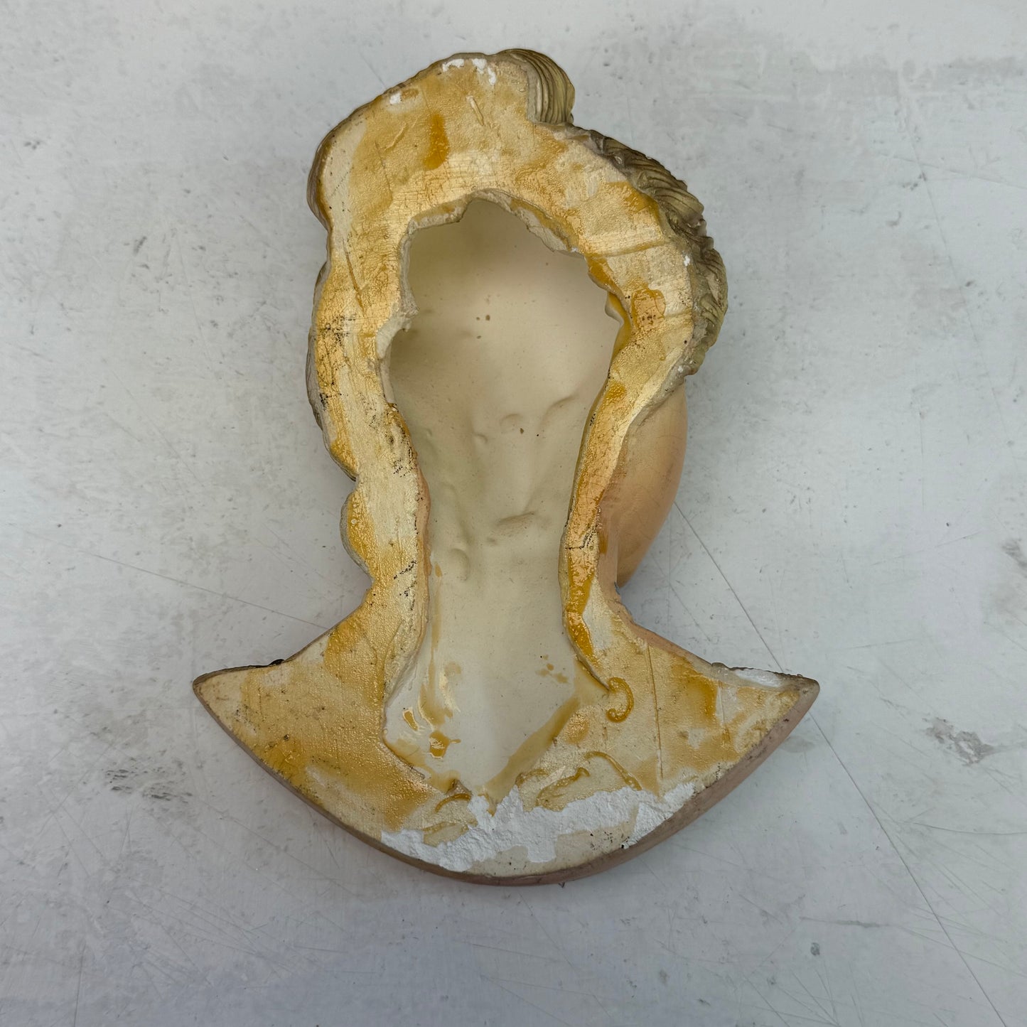 Lady Bust Chalkware, 1940s