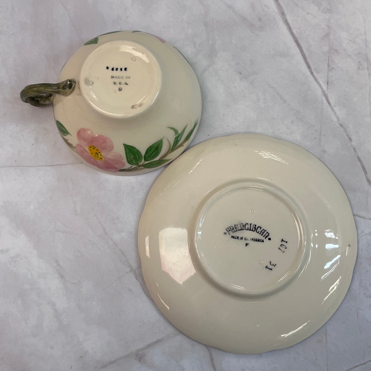 Franciscan Desert Rose Teacup and Saucer