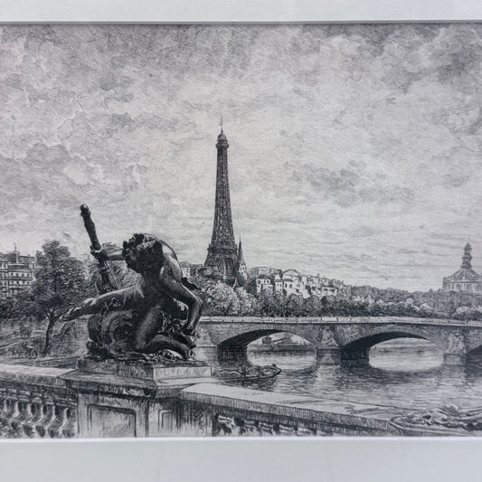 Art Deco After Aimé Edmond Dallemagne Etching, Signed