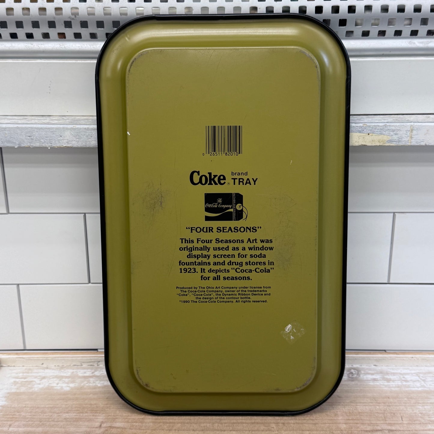 Coca Cola Metal Tray Four Seasons, Ohio Art Co. 1990