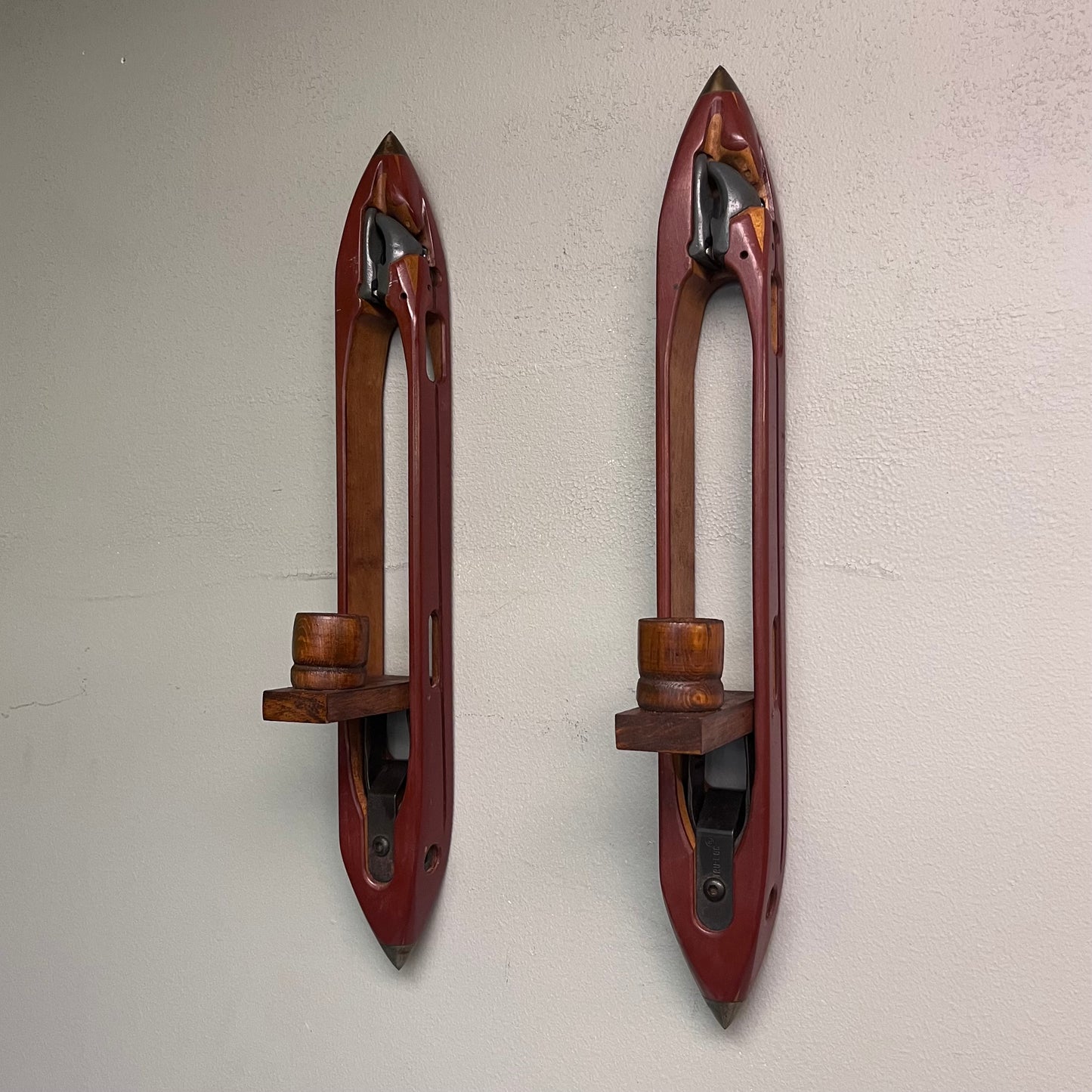 Draper Wooden Loom Shuttle Candlestick Wall Sconce Selection