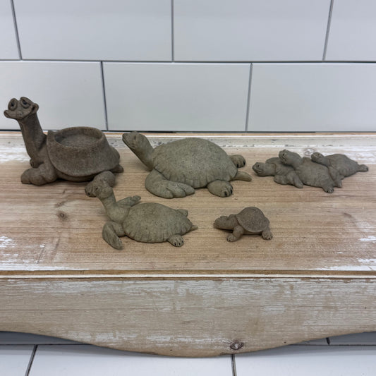 Quarry Critters Turtle Figurine Set of 5, 2000s