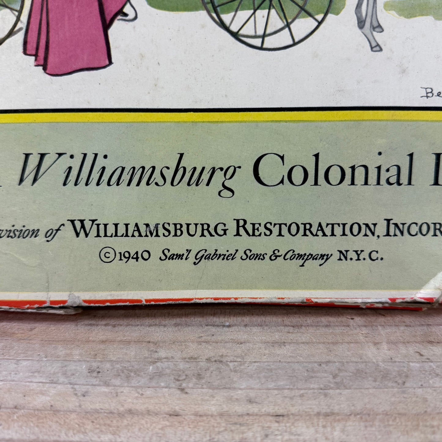 Colonial Williamsburg Paper Dolls Activity Set in Box, 1940