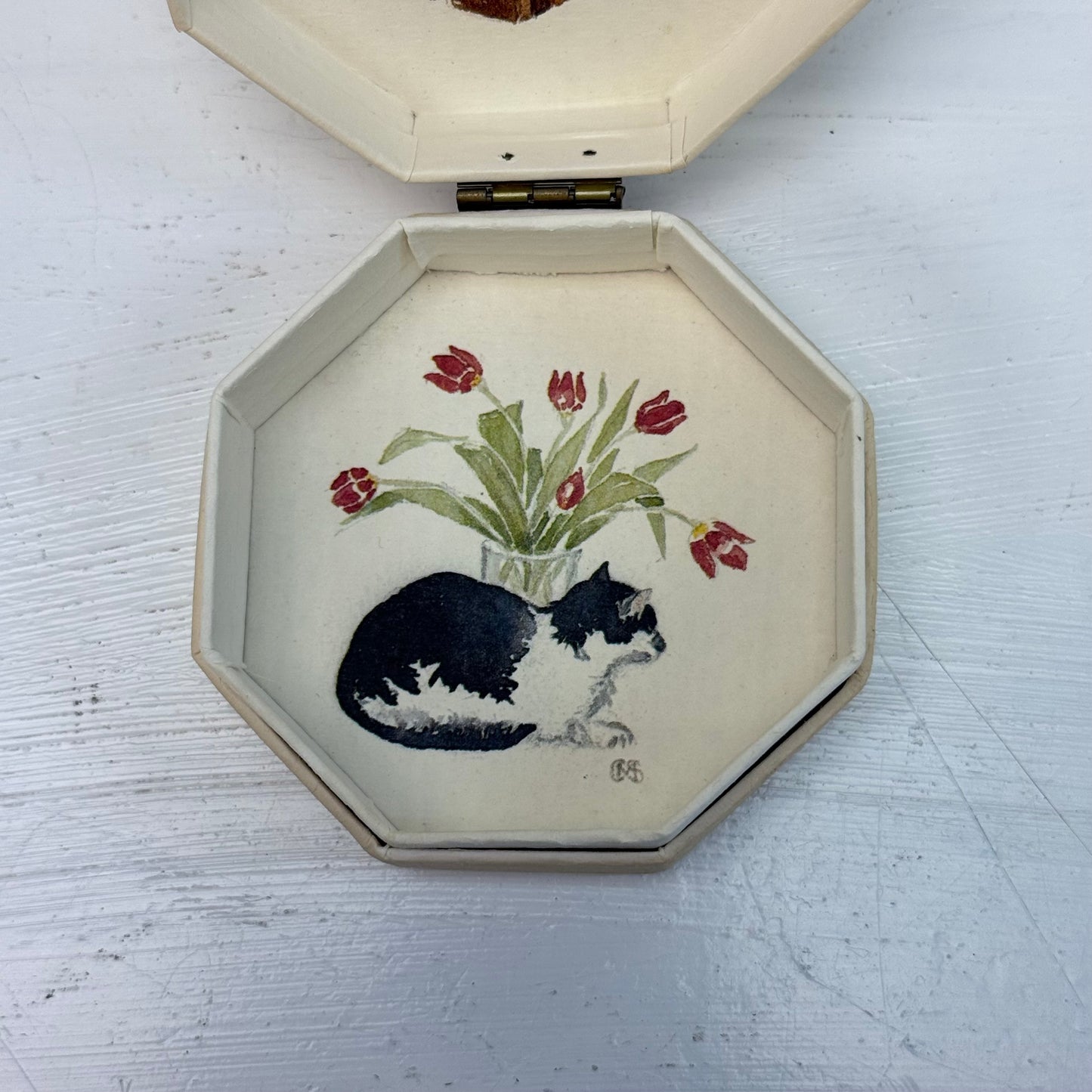 Catriona Stewart Hand Painted Trinket Box, 1988
