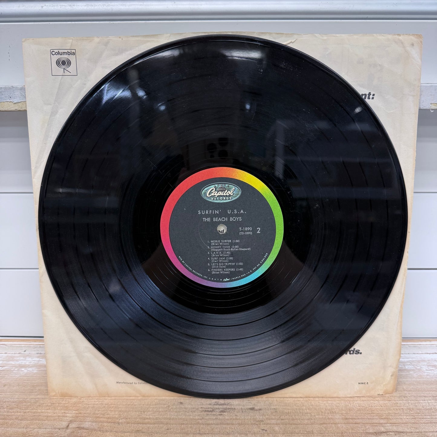 The Beach Boys Surfin' U.S.A. Vinyl Record LP 1963 #T-1890