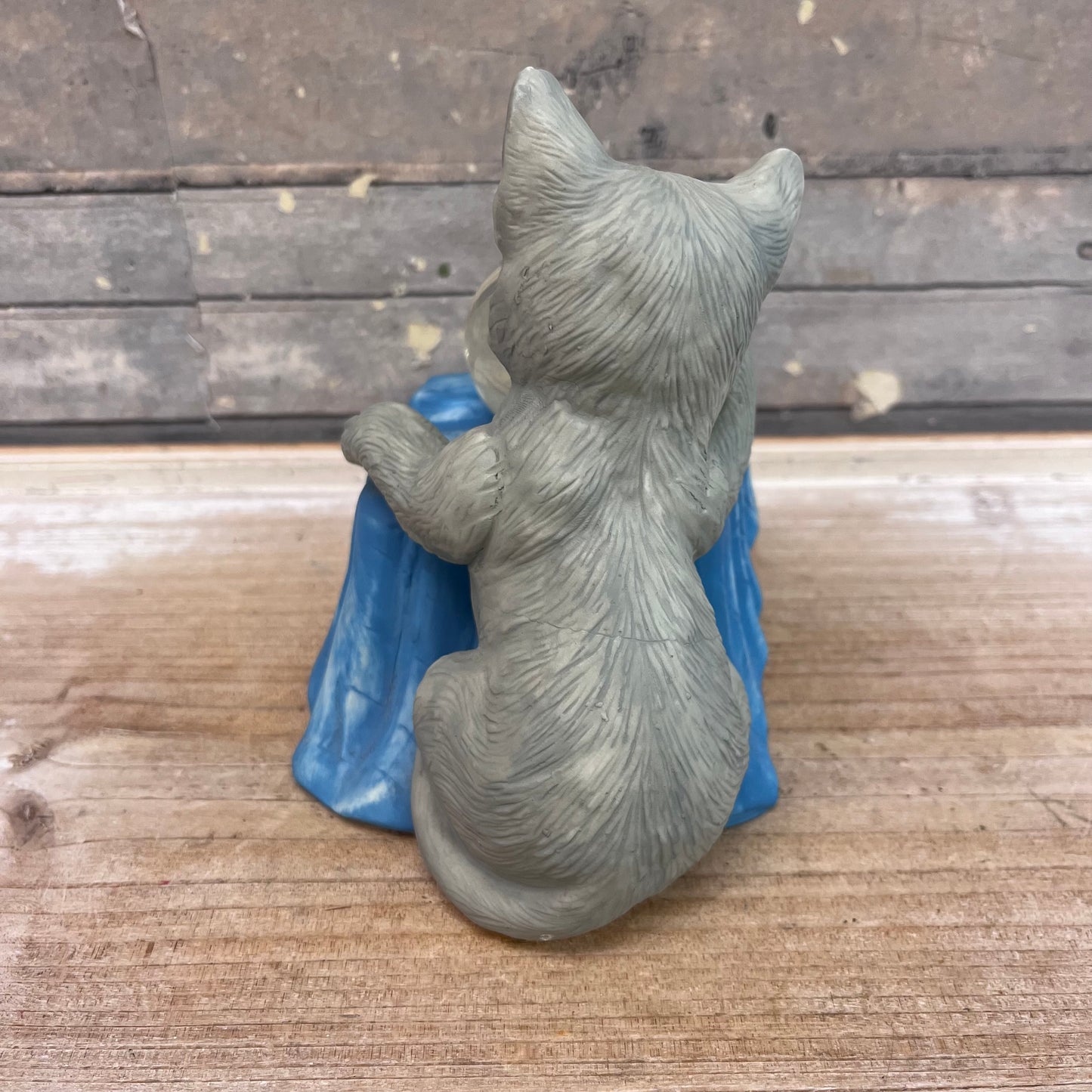 Cat and Mouse Porcelain Music Box with Water Globe