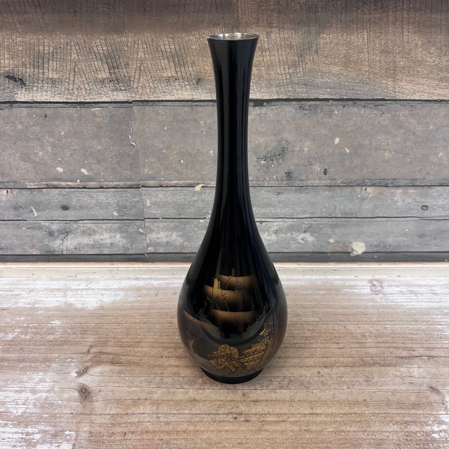 Japanese Chokin Etched Metal Vase Selection