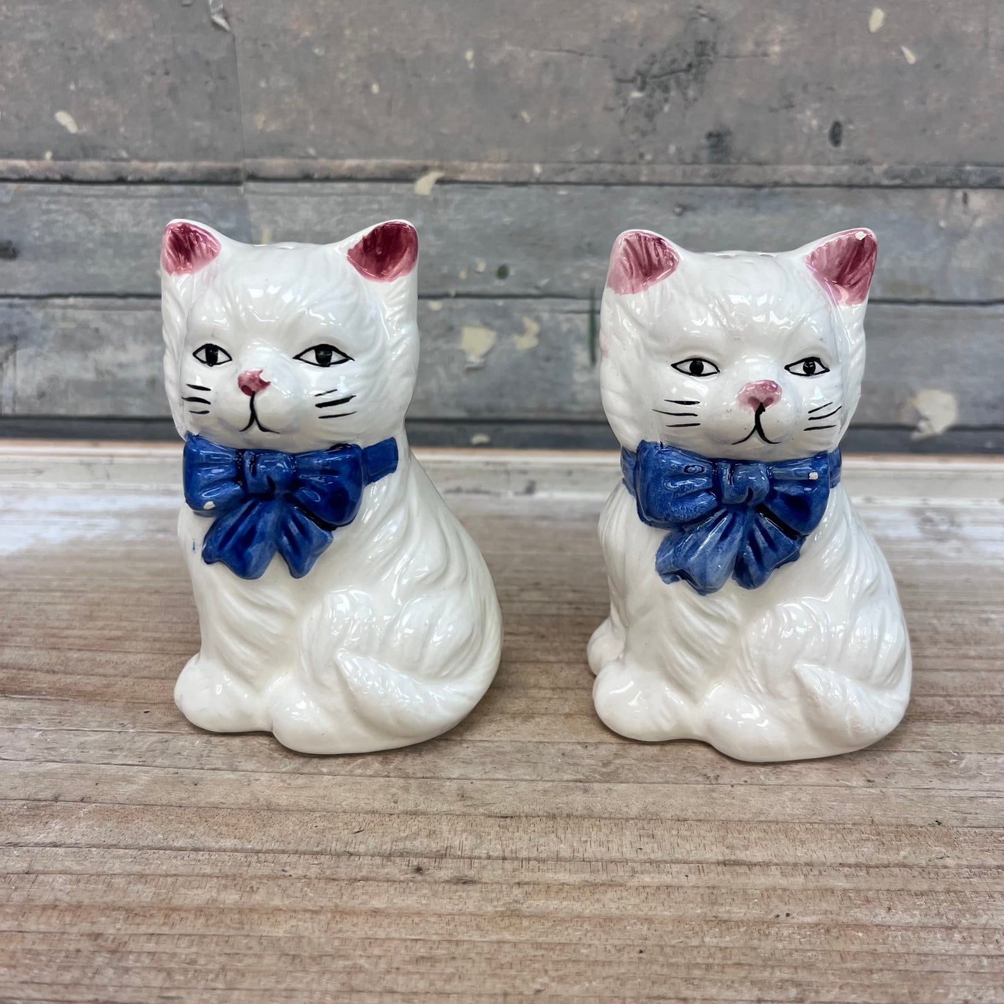 Vintage Ceramic Fancy Cat Salt & Pepper Shakers