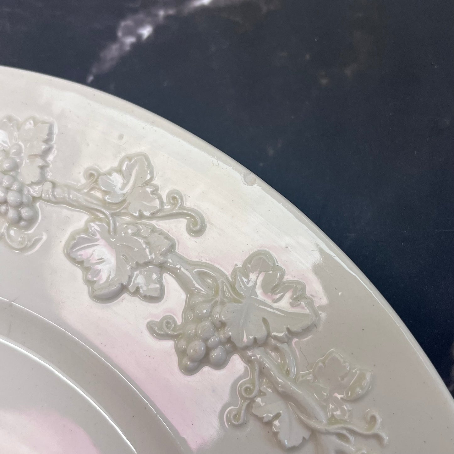 Wedgwood Embossed Grape Queensware Dinner Plates, Set of 3