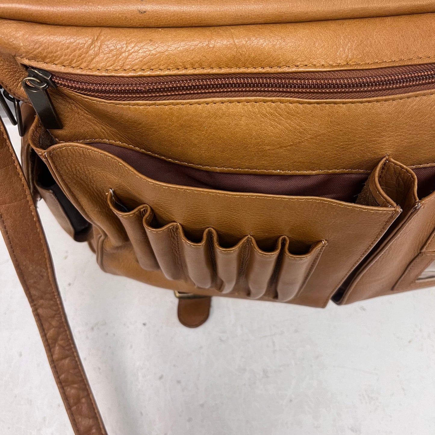 Columbian Leather Shoulder Briefcase Bag