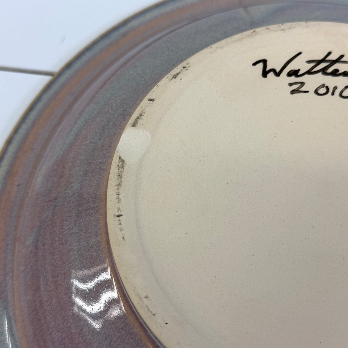 Studio Pottery Stoneware Plates Set of 3 Signed Walters 2010