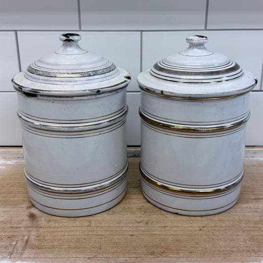 Enamelware Coffee & Chicory Canisters Set of 2