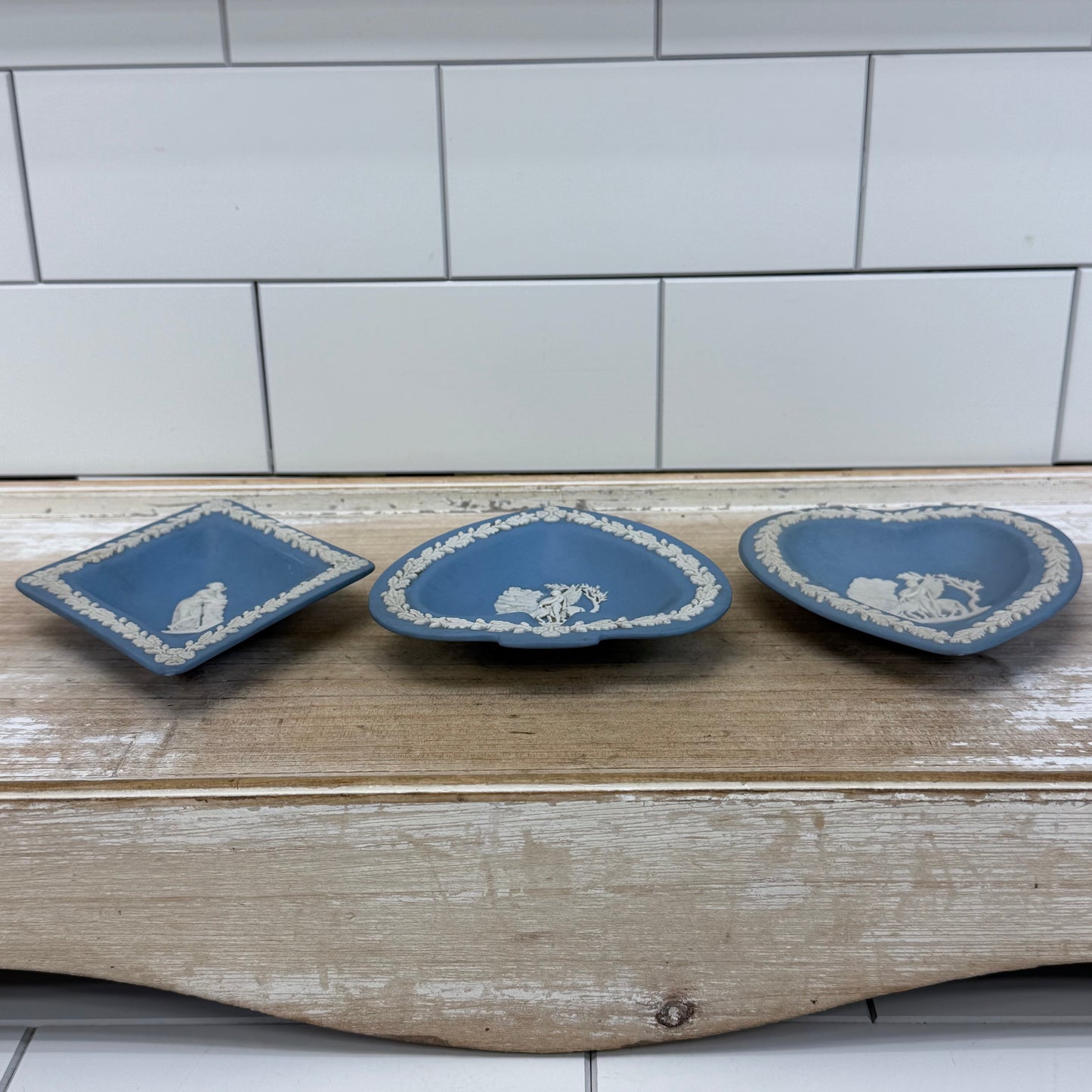 Wedgwood Jasperware Trinket Dishes, Set of 3