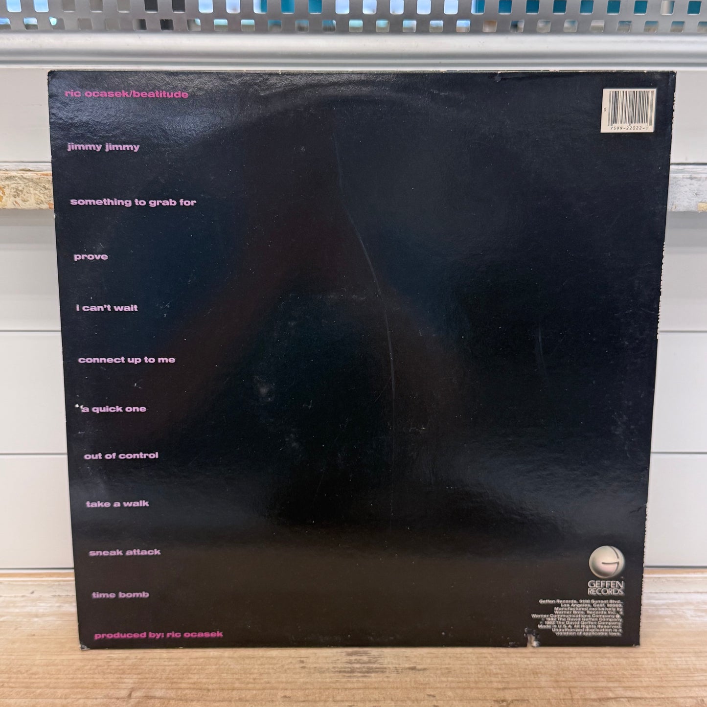 Ric Ocasek Beatitude Vinyl Record LP 1982 #GHS 2022