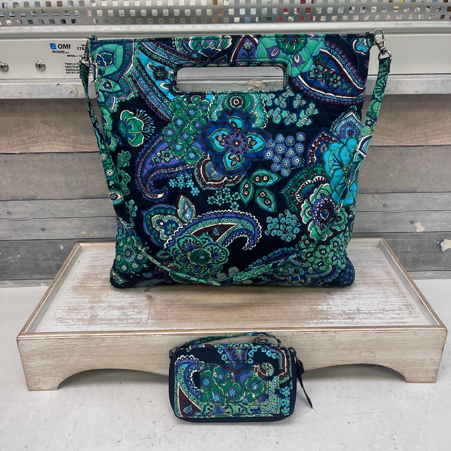 Vera Bradley Blue Rhapsody Tote Bag with Wallet, 2015
