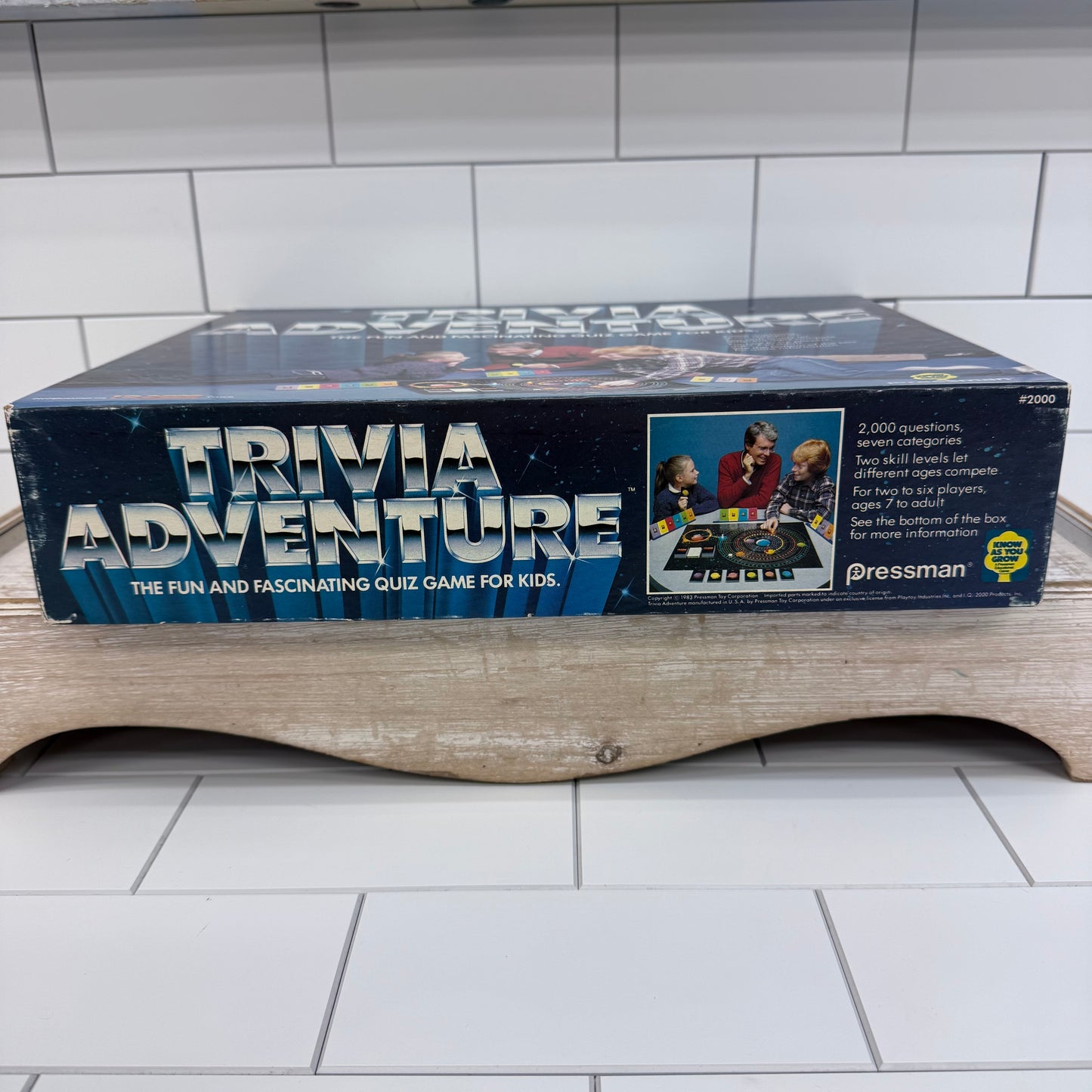 Pressman Trivia Adventure Board Game, 1983