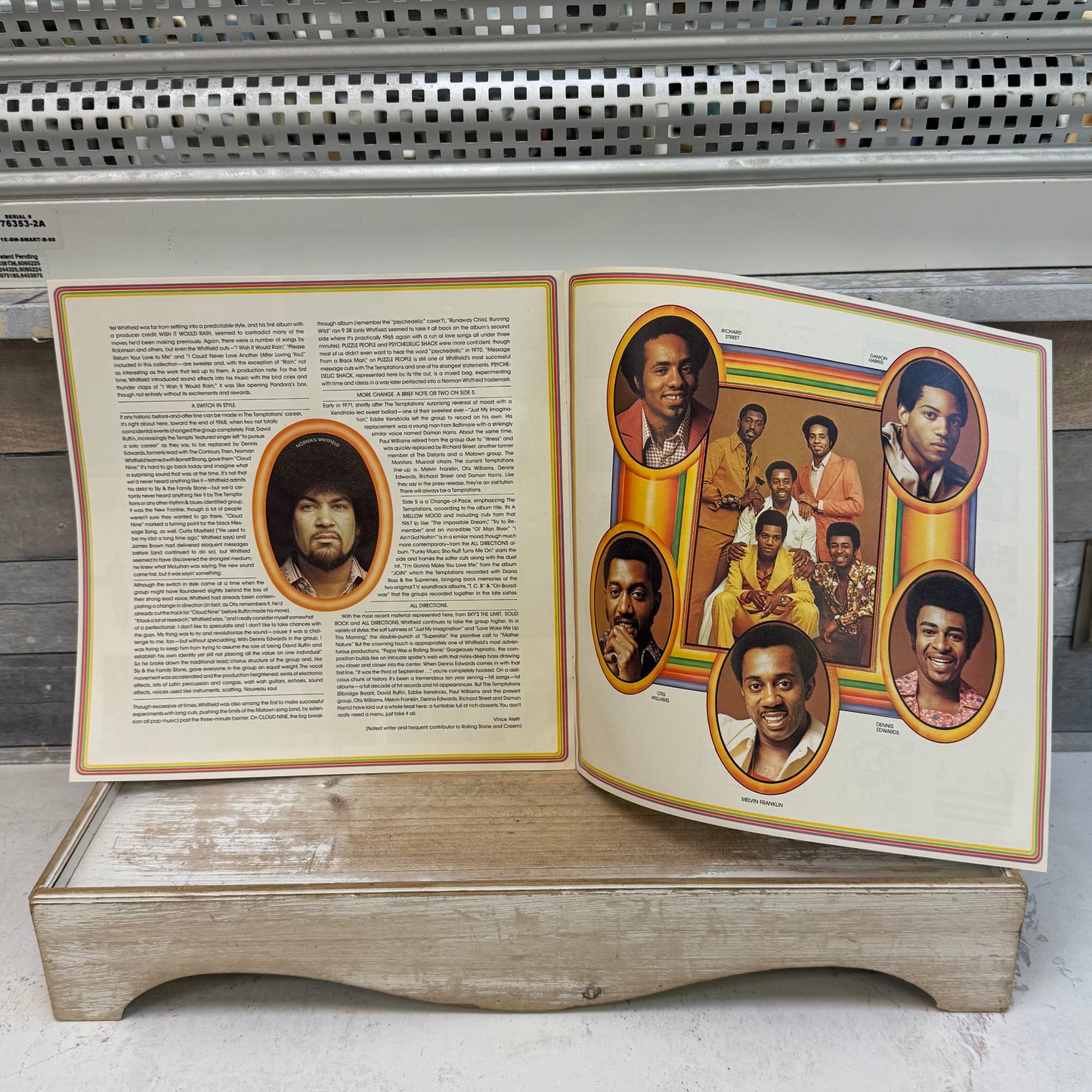 The Temptations Anthology Triple Vinyl Record with Booklet, 1973