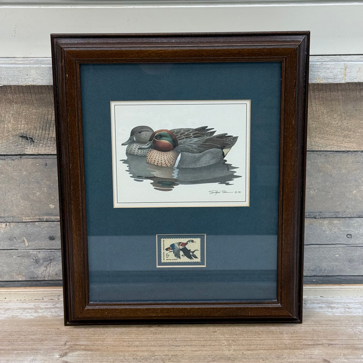 Richard Sloan Duck Art Print & Stamp, Signed 1981