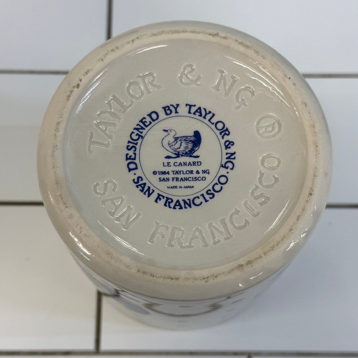 Taylor & Ng Le Canard Duck Ceramic Canister 1984
