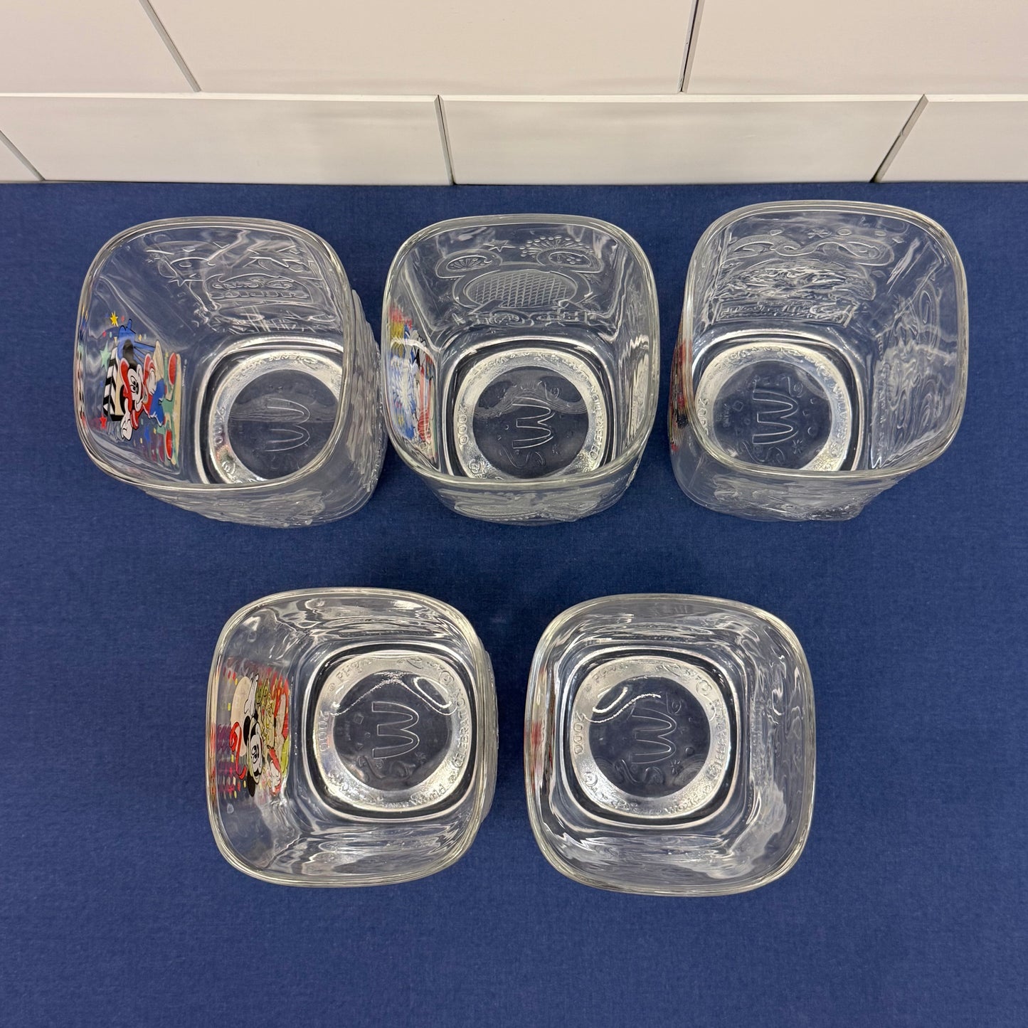 McDonald's Disney World Celebration 2000 Glasses Set of 5 Vintage
