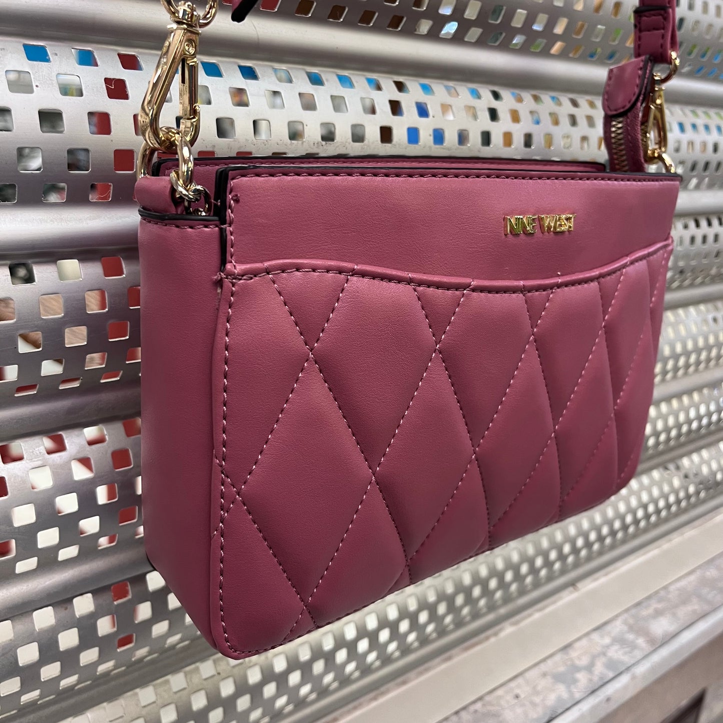 Nine West Quilted Faux Leather Crossbody Bag