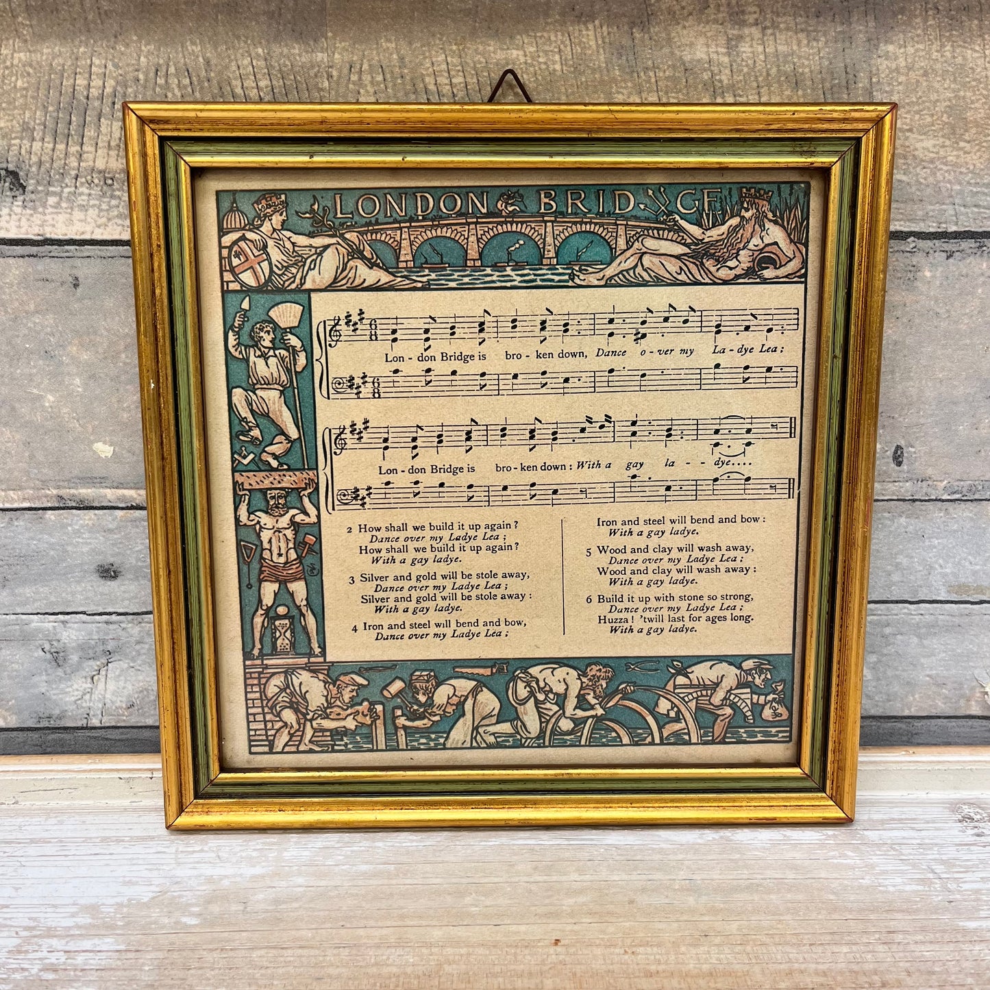 London Bridge Nursery Rhyme Framed Print
