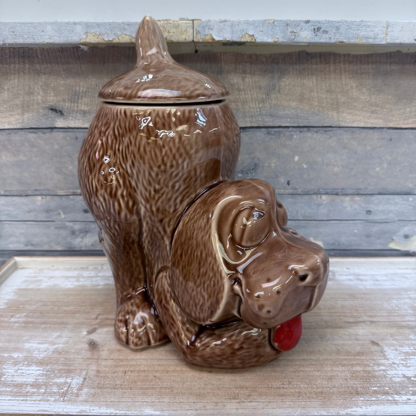 McCoy Pottery Thinking Hound Dog Cookie Jar, #0272