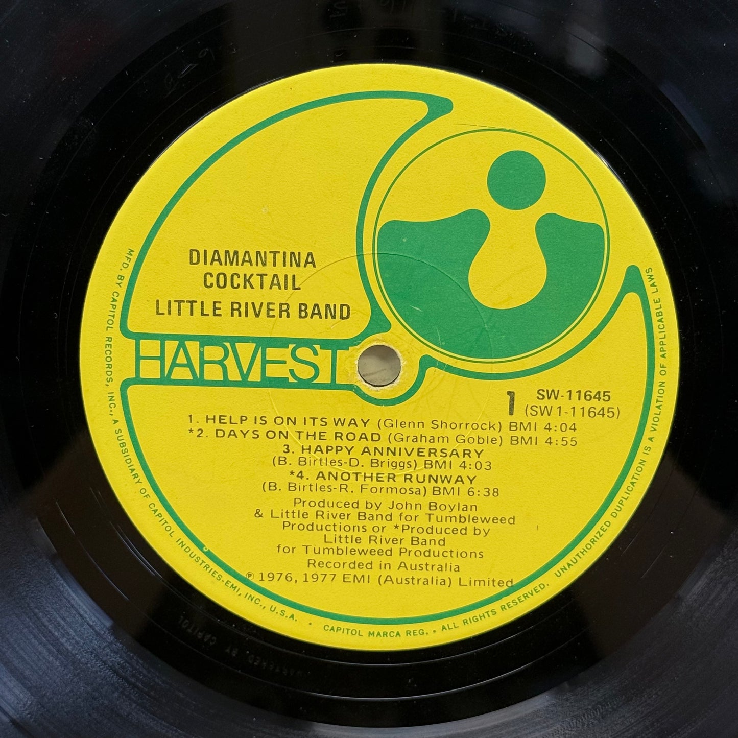 Little River Band Diamantina Cocktail Vinyl Record 1977 #SW11645