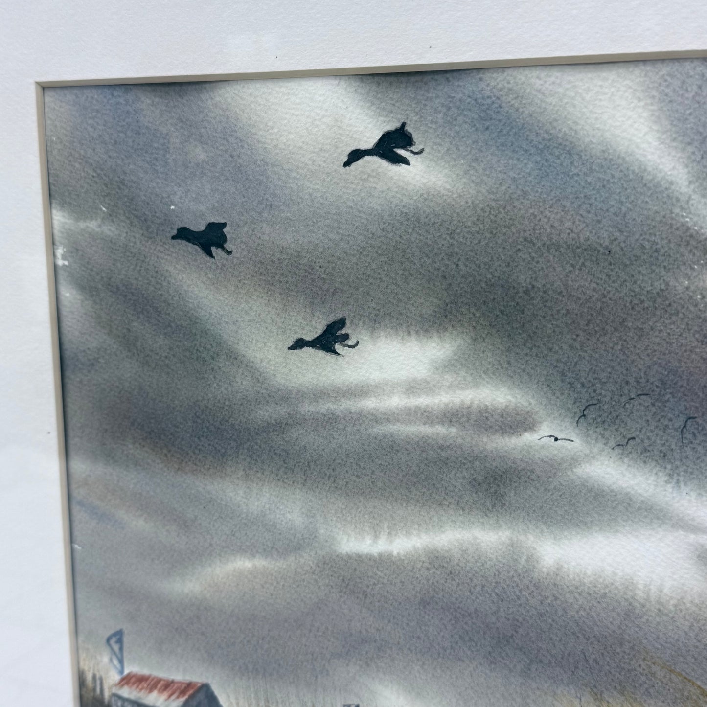 Coastal Landscape Framed Original Painting, Signed