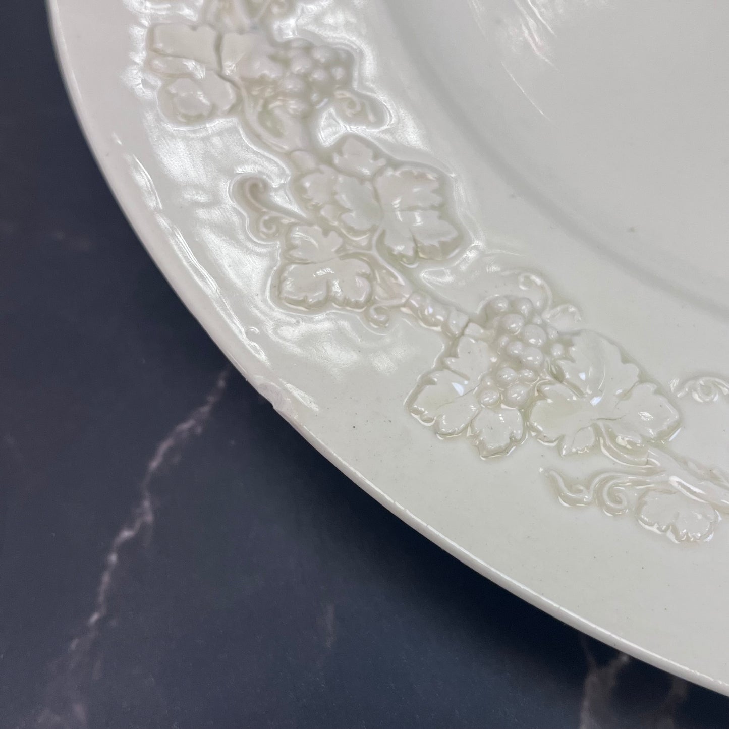 Wedgwood Embossed Grape Queensware Dinner Plates, Set of 3