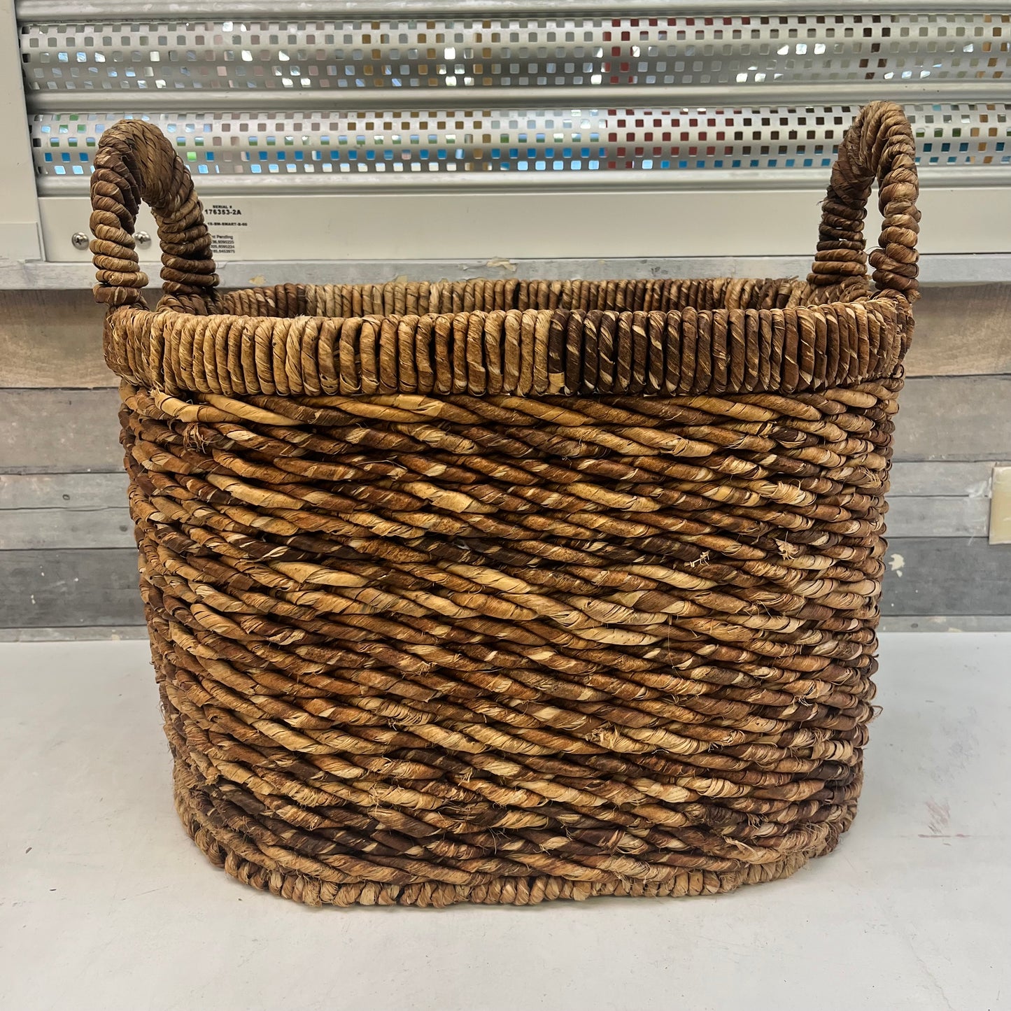 Rustic Woven Abaca Storage Basket