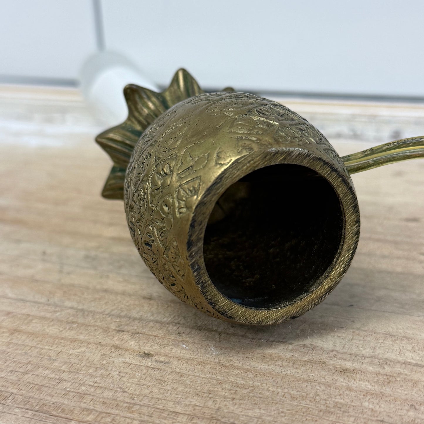 Brass Pineapple Shaped Electric Candlestick Accent Lamp