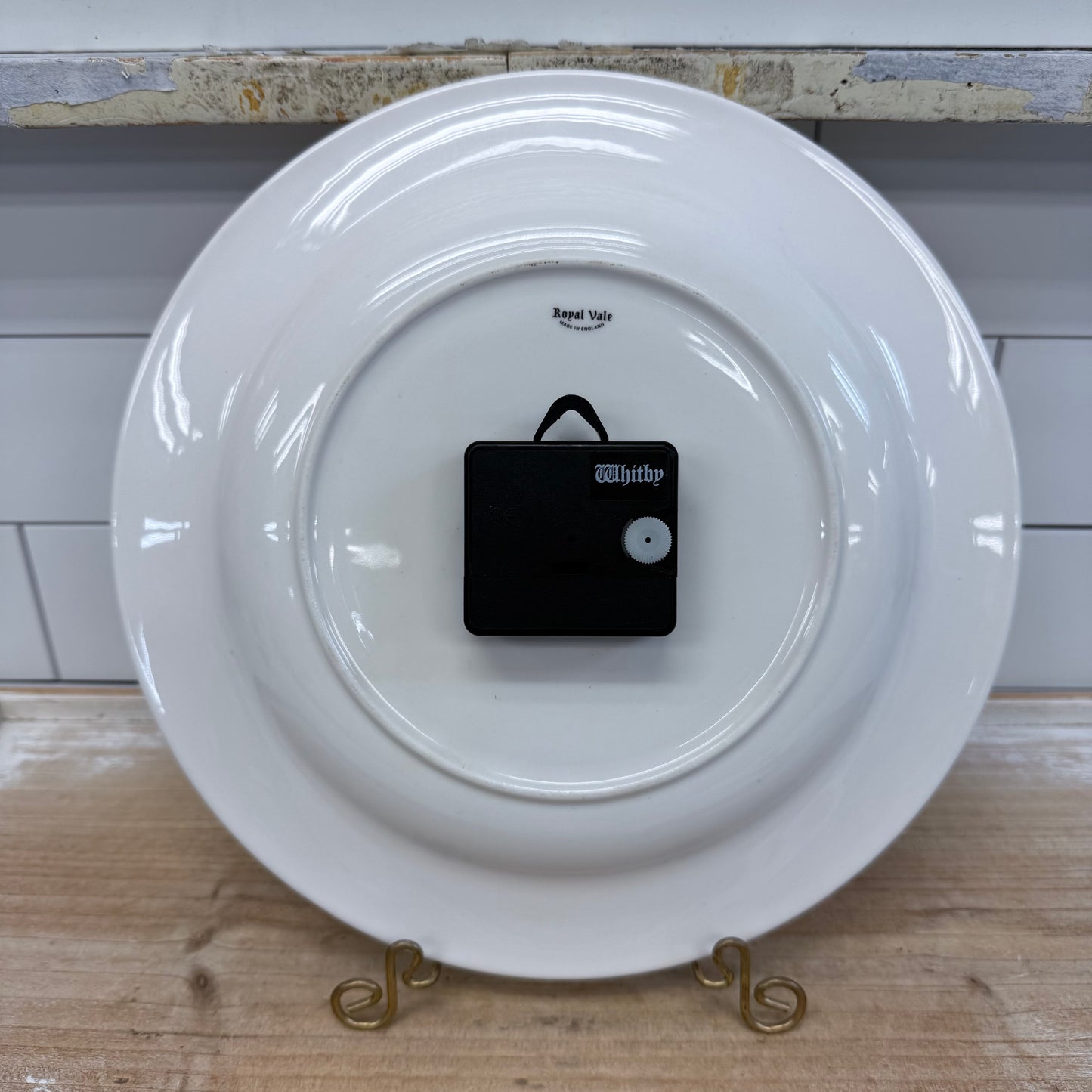 Royal Vale Pansy Porcelain Quartz Wall Clock England