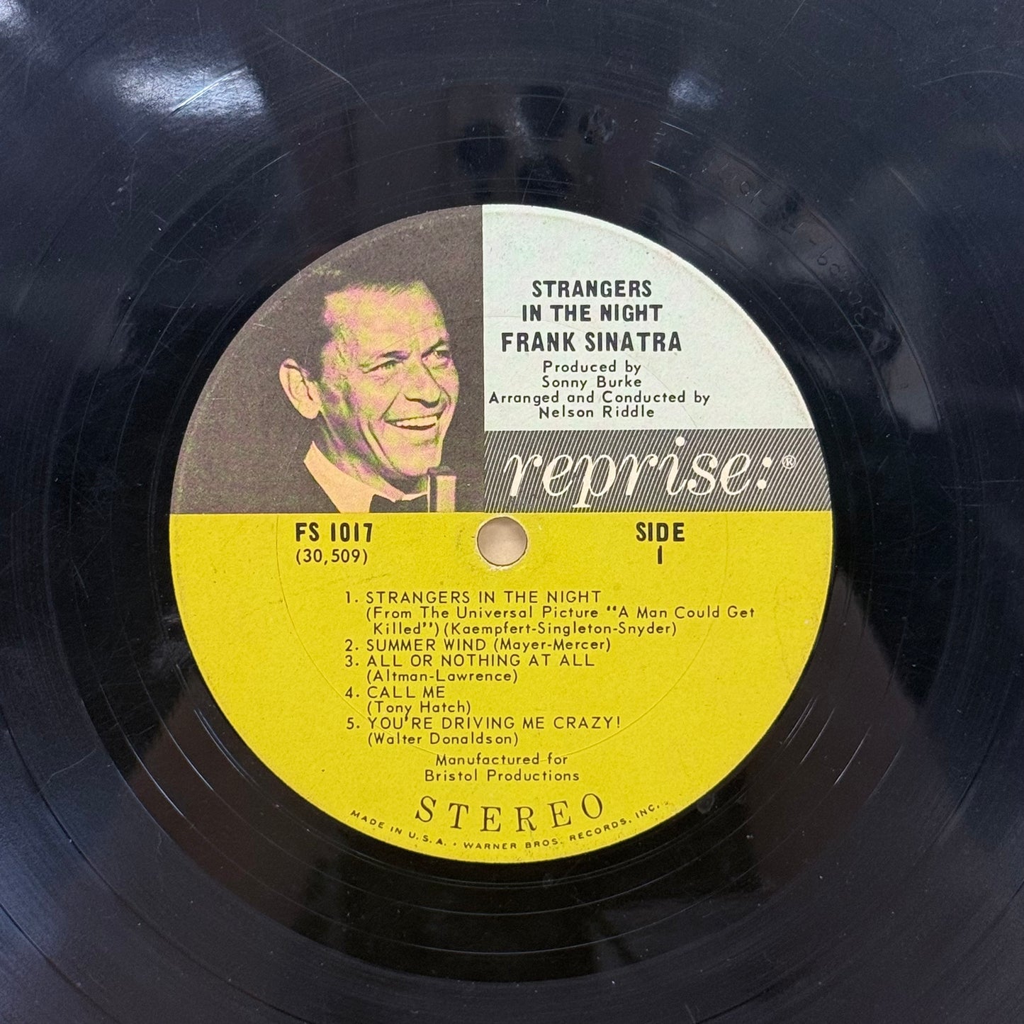 Frank Sinatra Strangers in the Night Vinyl Record 1966 #FS 1017