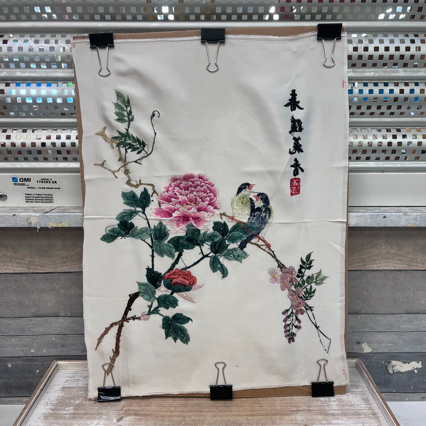 Chinese Silk Hand Embroidered Panel