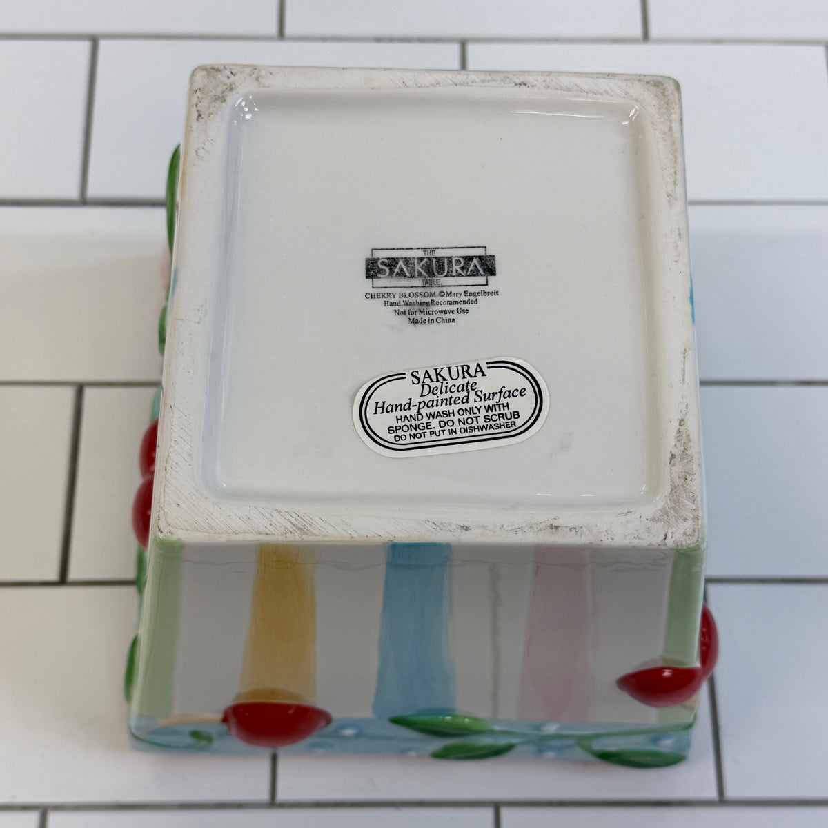 Mary Engelbreit Sakura Cherry Blossom Ceramic Canister