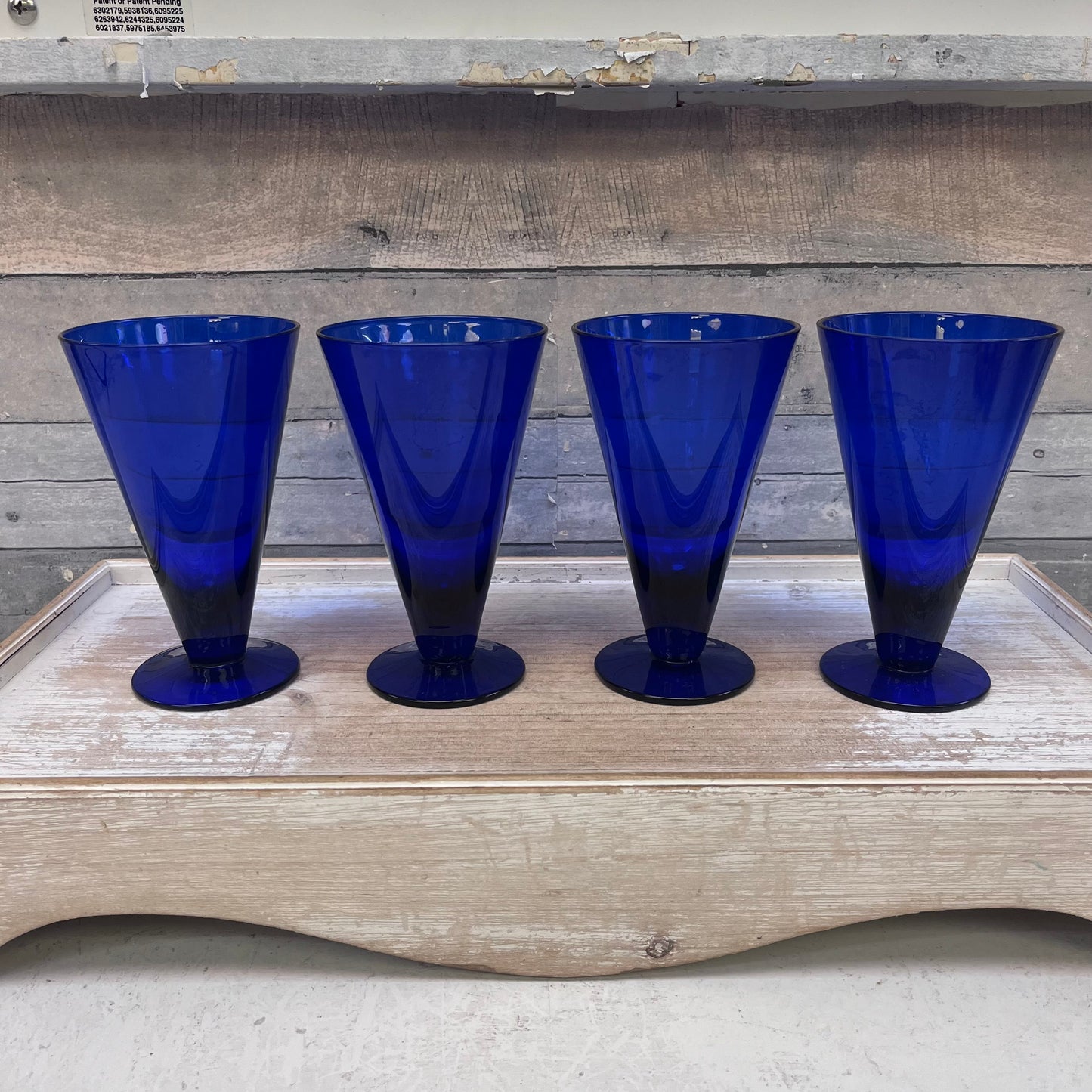 Colonial Williamsburg Cobalt Shrub Glasses, Set of 4