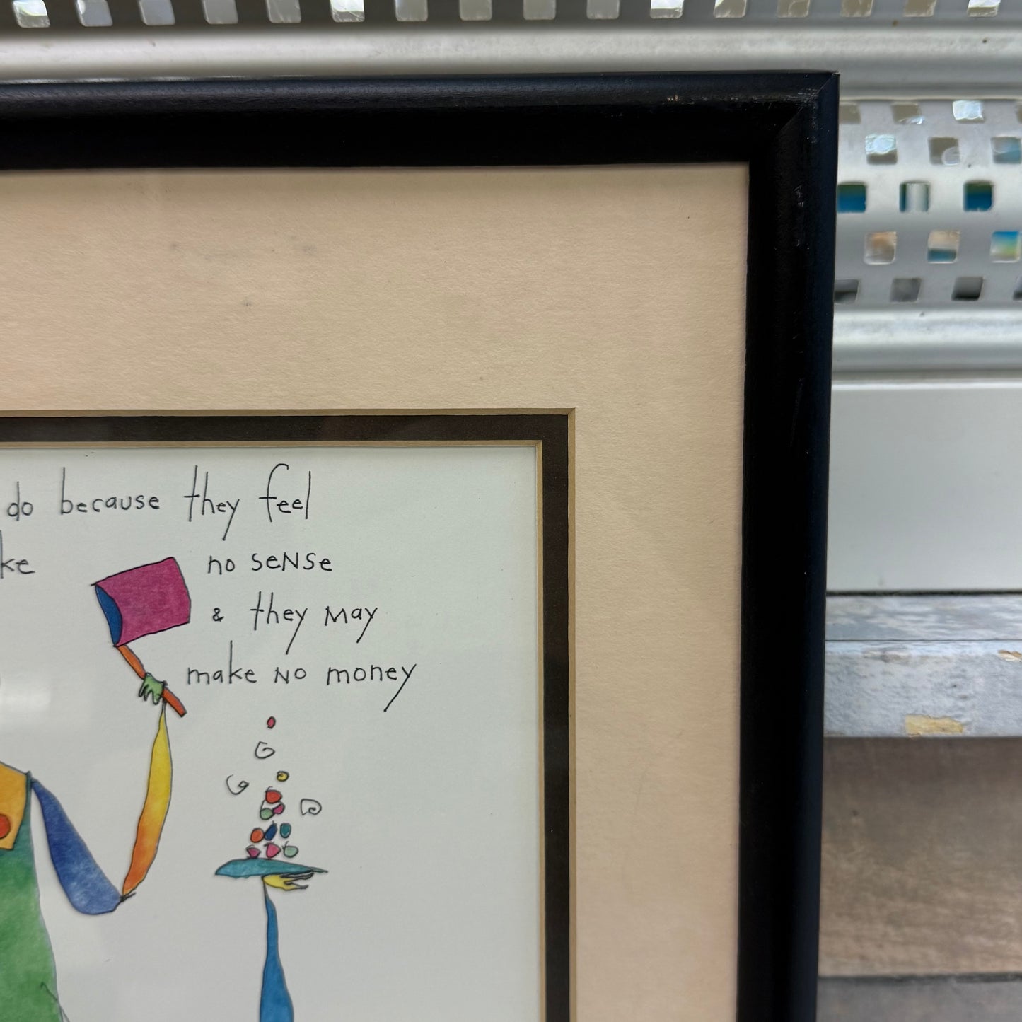 Brian Andreas StoryPeople Real Reason Framed Art Print, Signed 2000