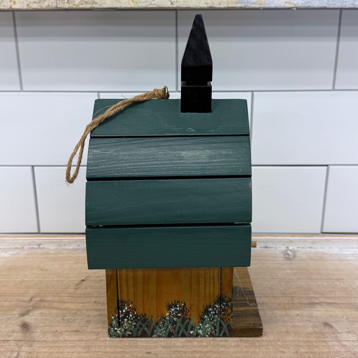 Sunflower Church Birdhouse Painted Wood Farmhouse Folk Art