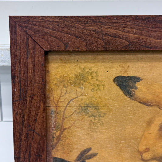 Mid Gordon English Rabbit II Framed Art on Wood 2001