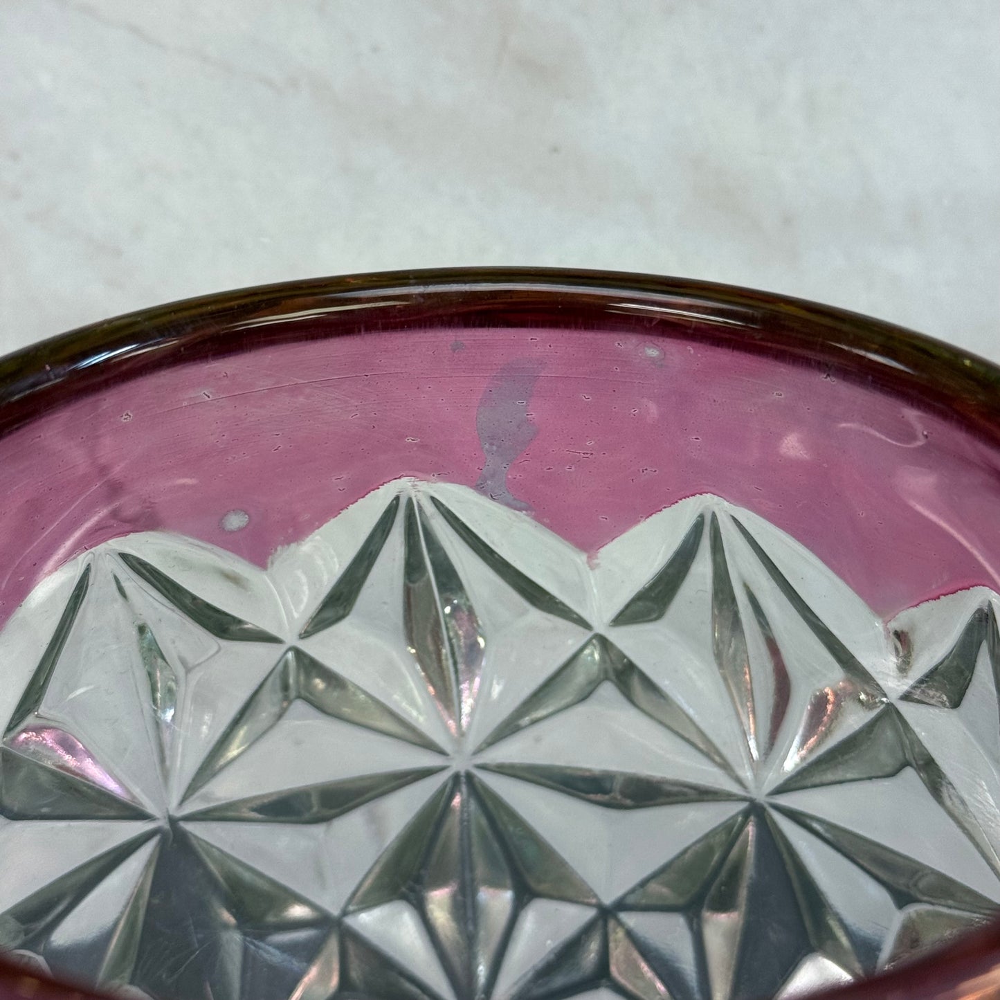 Tiffan-Franciscan Ruby Flash Cut Bowl