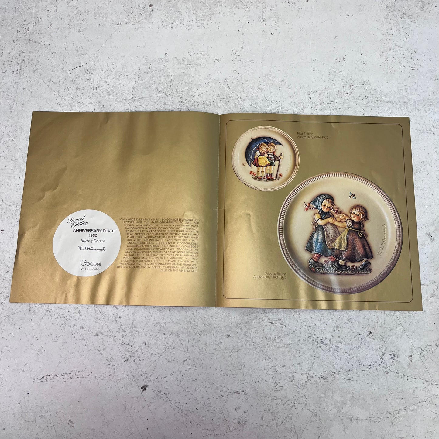 Goebel Hummel Anniversary Spring Dance Plate in Box, 1980