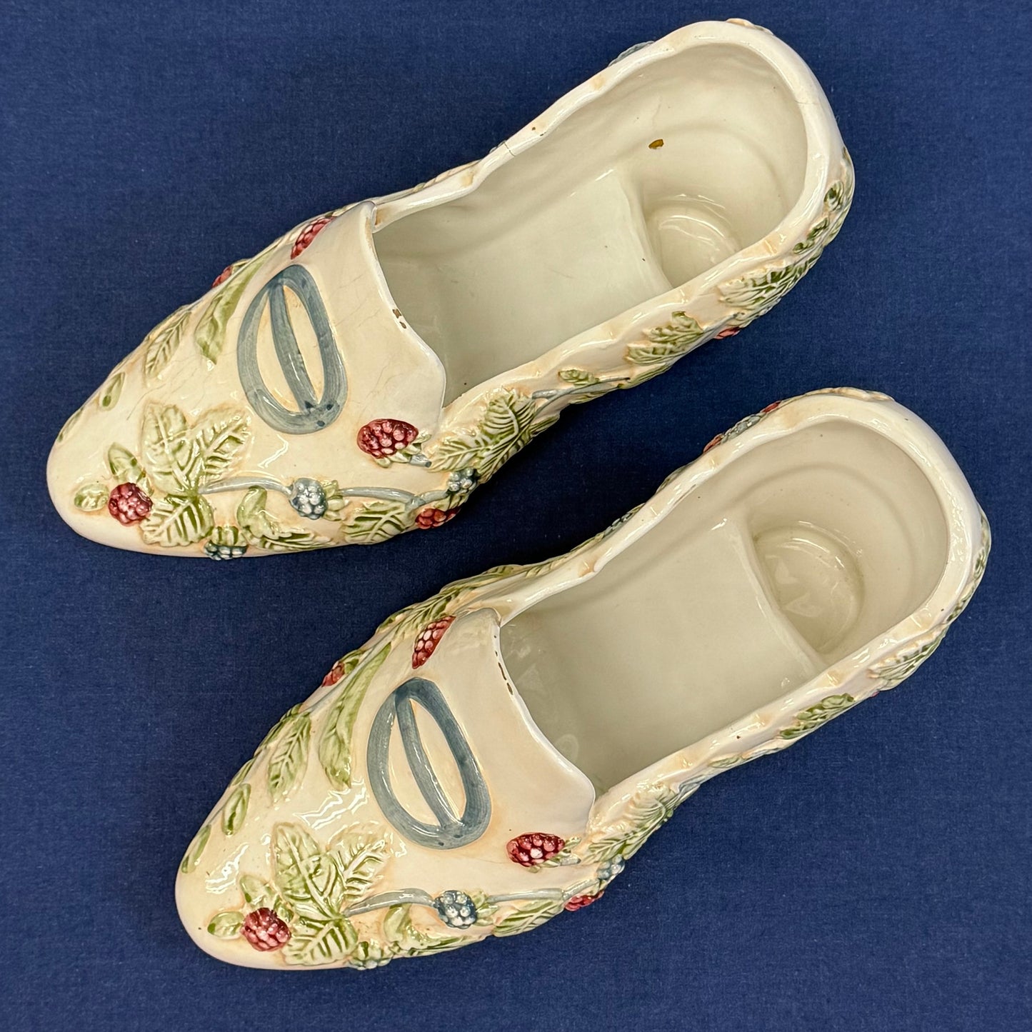 W.C.L. China High Heeled Shoe Planters, Ceramic Set of 2