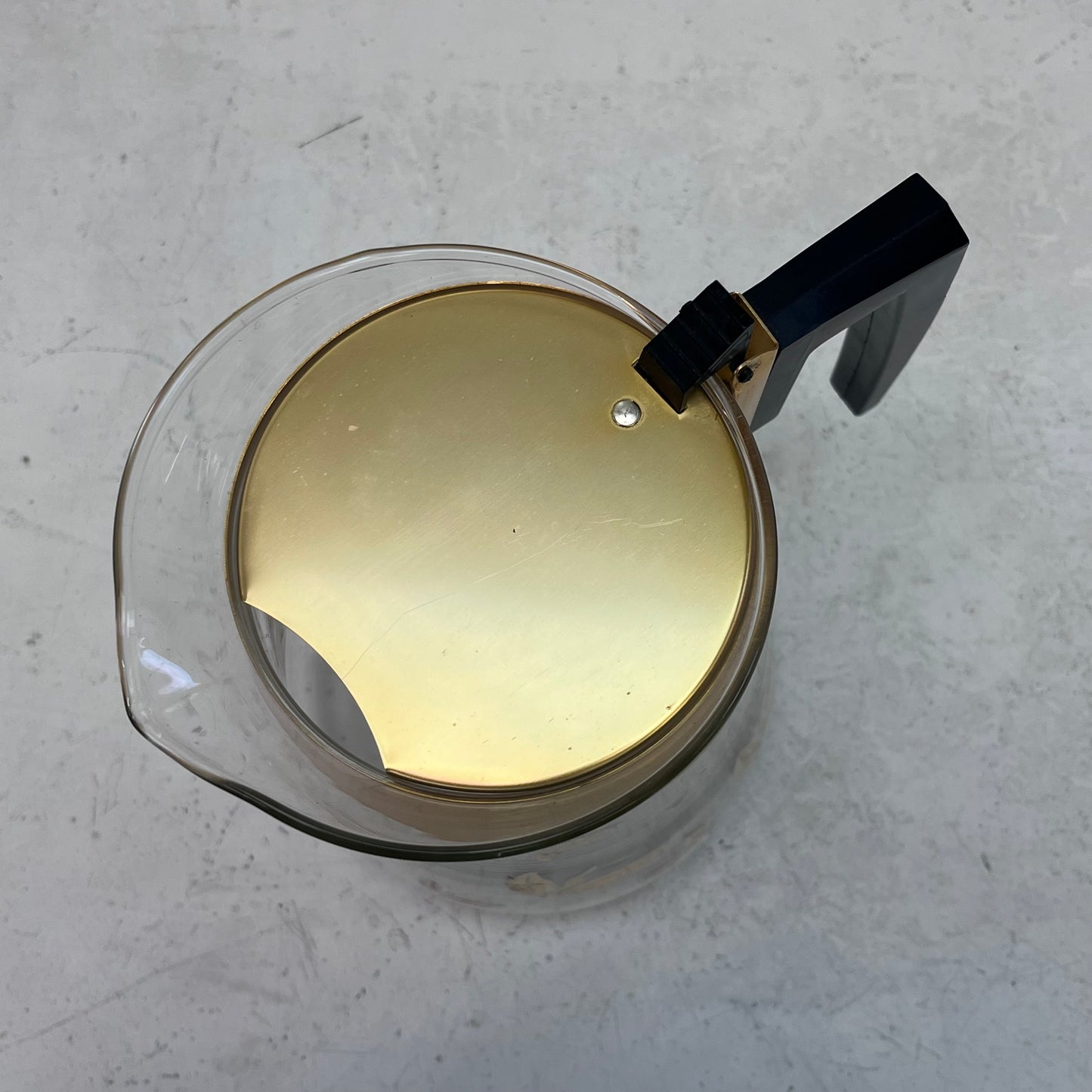 Douglas Flameproof Gold Leaves Lidded Coffee Pot with Strainer