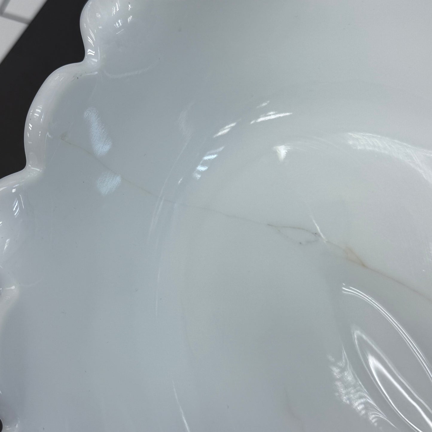 Westmoreland Paneled Grapevine Milk Glass Compote
