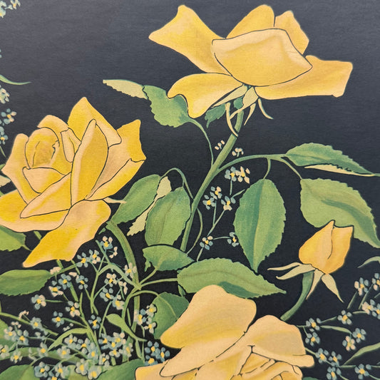 Jean Beasley Yellow Roses Lithograph, 1936