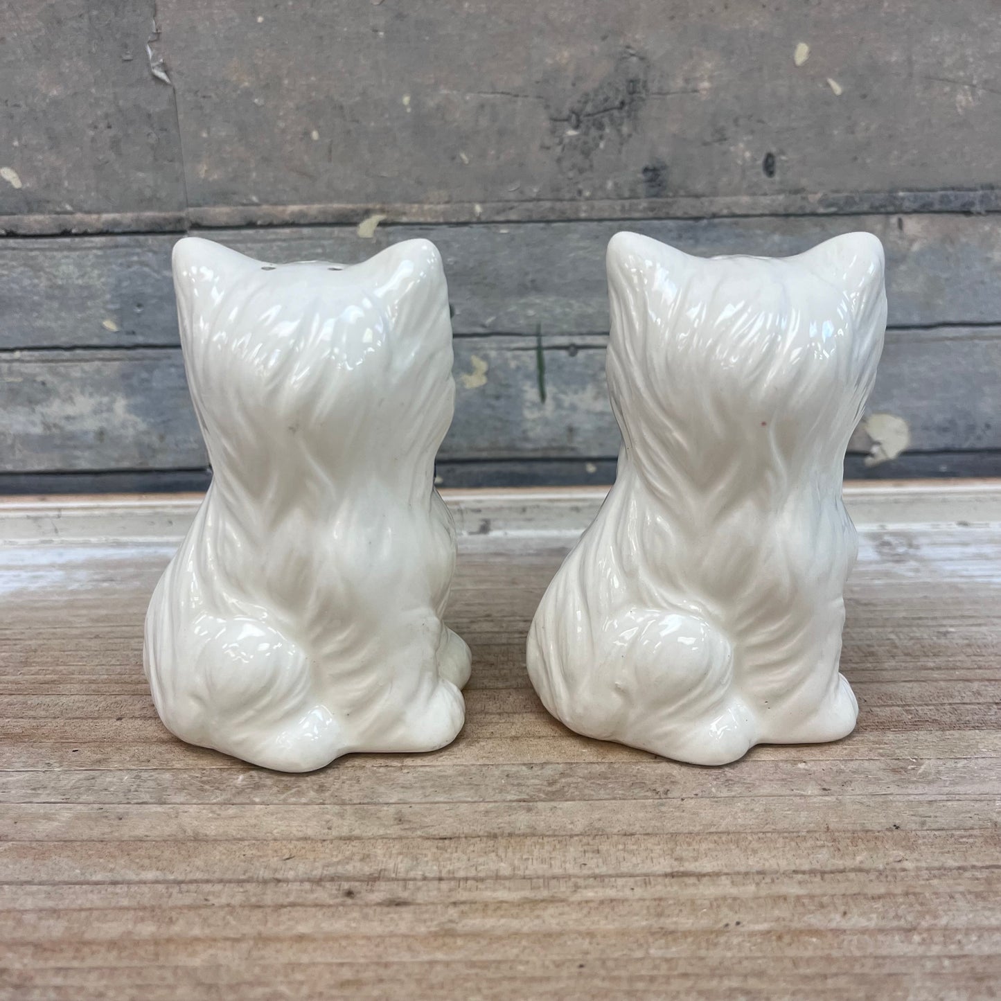 Vintage Ceramic Fancy Cat Salt & Pepper Shakers