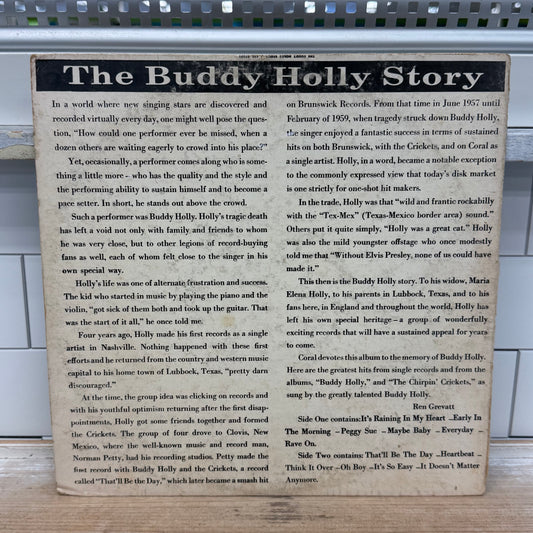 Buddy Holly The Buddy Holly Story Vinyl Record LP 1959 #CRL57279