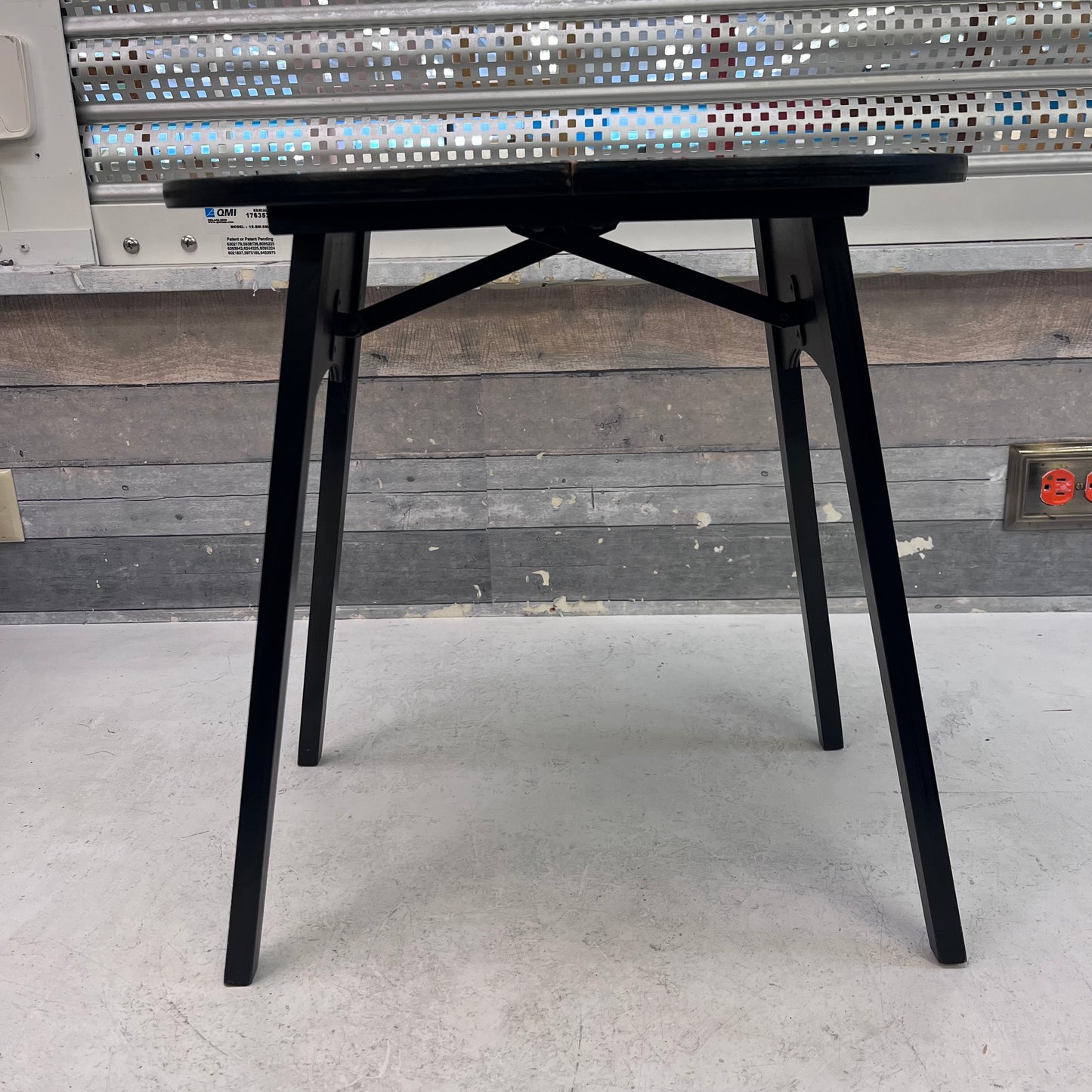 L. Hitchcock Floral Folding Wooden Accent Table